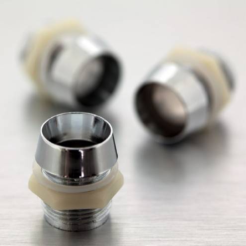 Chromgeh�use f�r 10mm LEDs - Innenreflektor