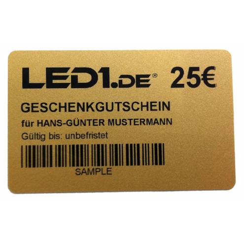 25 EUR - Geschenkgutschein