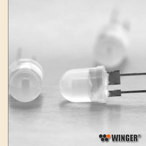 LED 10mm warmwei� diffus 6 Lumen WEGWW06-DM
