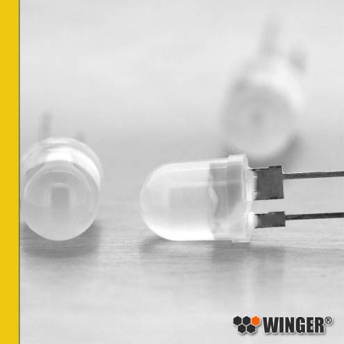 LED 10mm gelb (amber) diffus 5 Lumen WEGYE05-DM