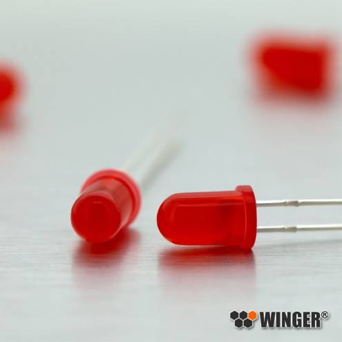 LED 5mm rot diffus 1.000mcd WEERD01-DW