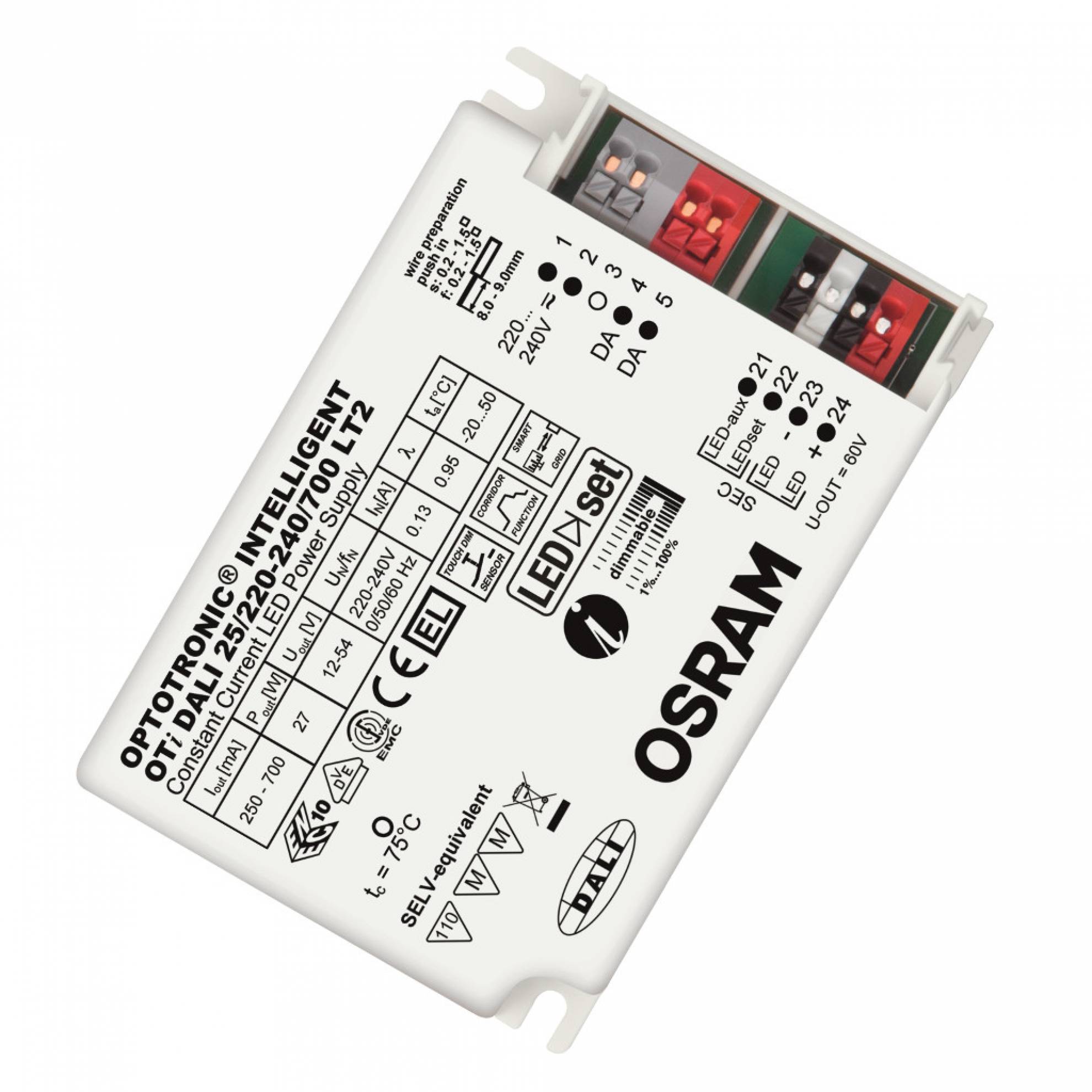 OSRAM OTi DALI 25/220-240/700 LT2 - Dimmable Constant Current Driver