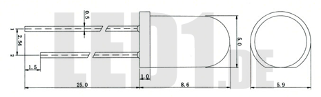 Zeichnung 5mm LED