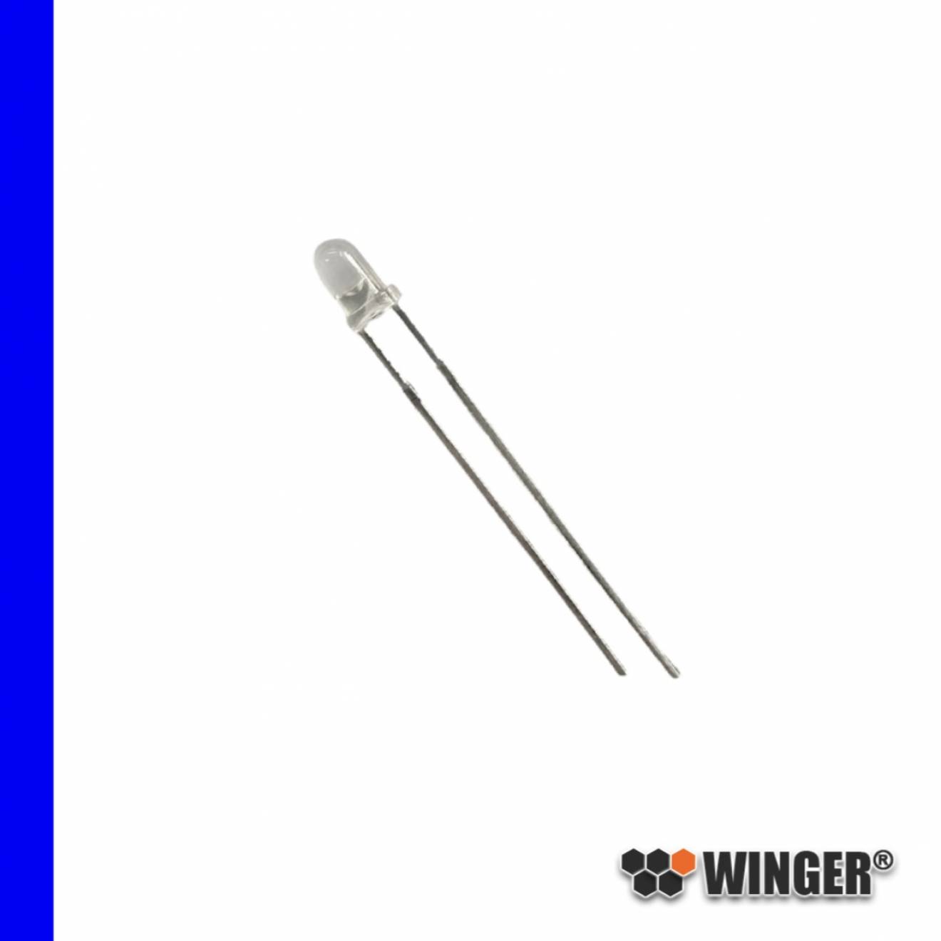 LED 3mm blau diffus 4.000mcd WEBBL04-DW