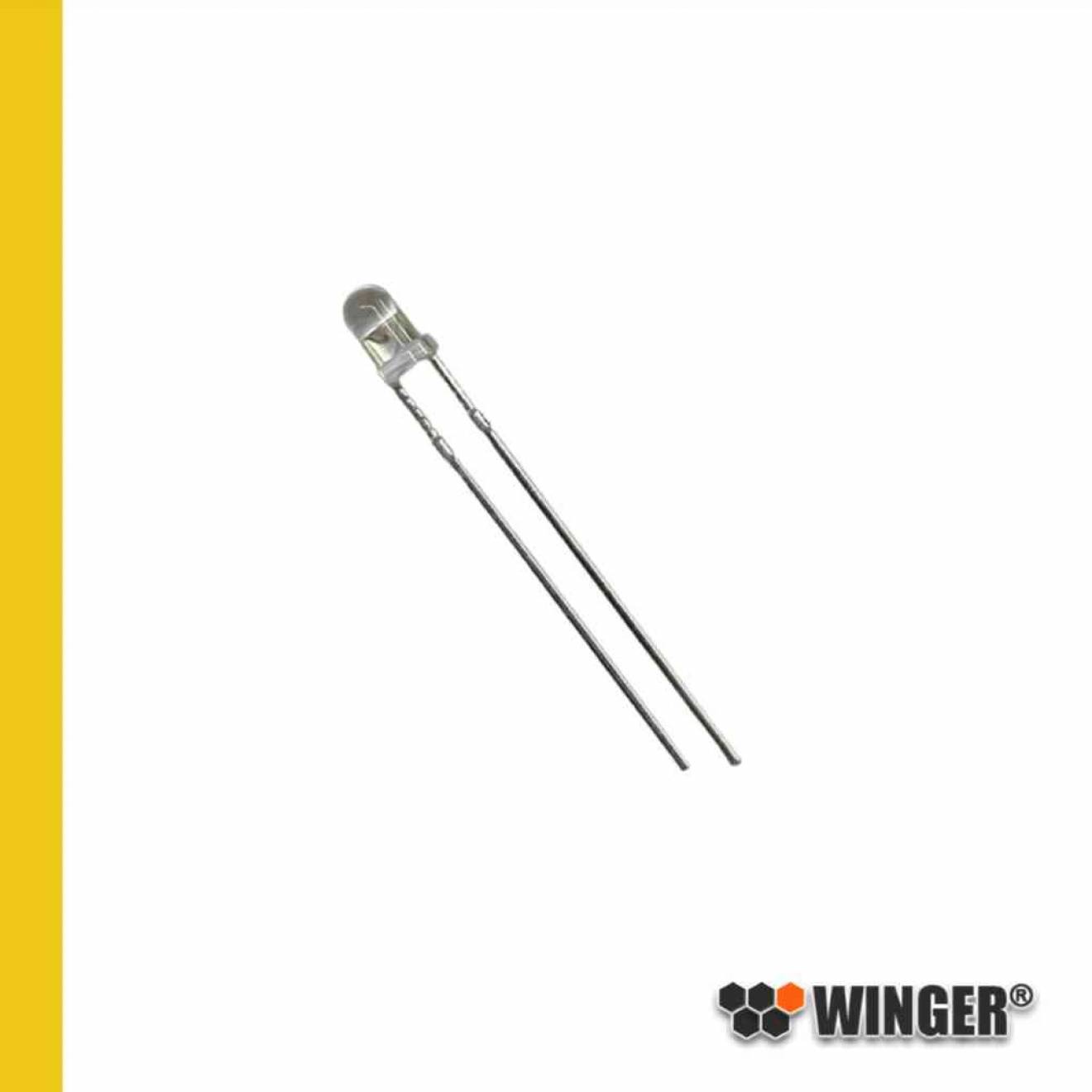 LED 3mm gelb (amber) 4.000mcd WEBYE04-CS
