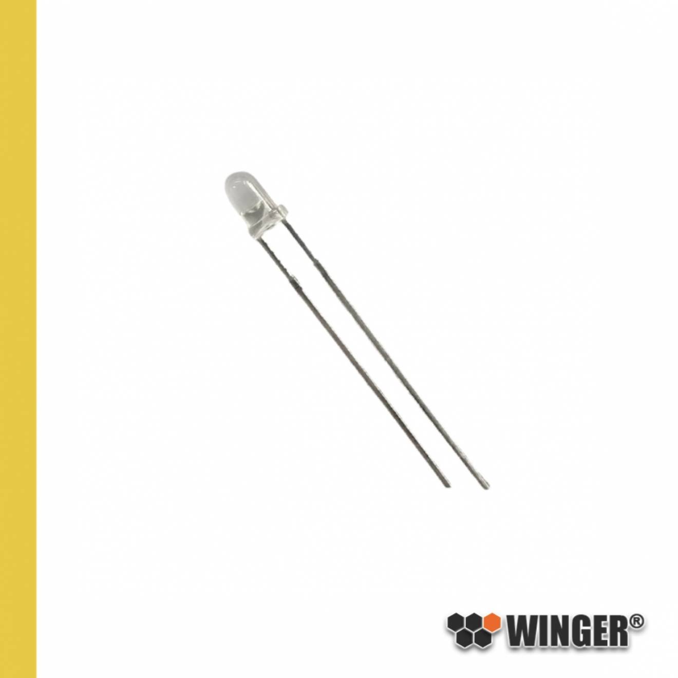 LED 3mm jaune (ambre) diffuse 4.200mcd WEBYE05-DW