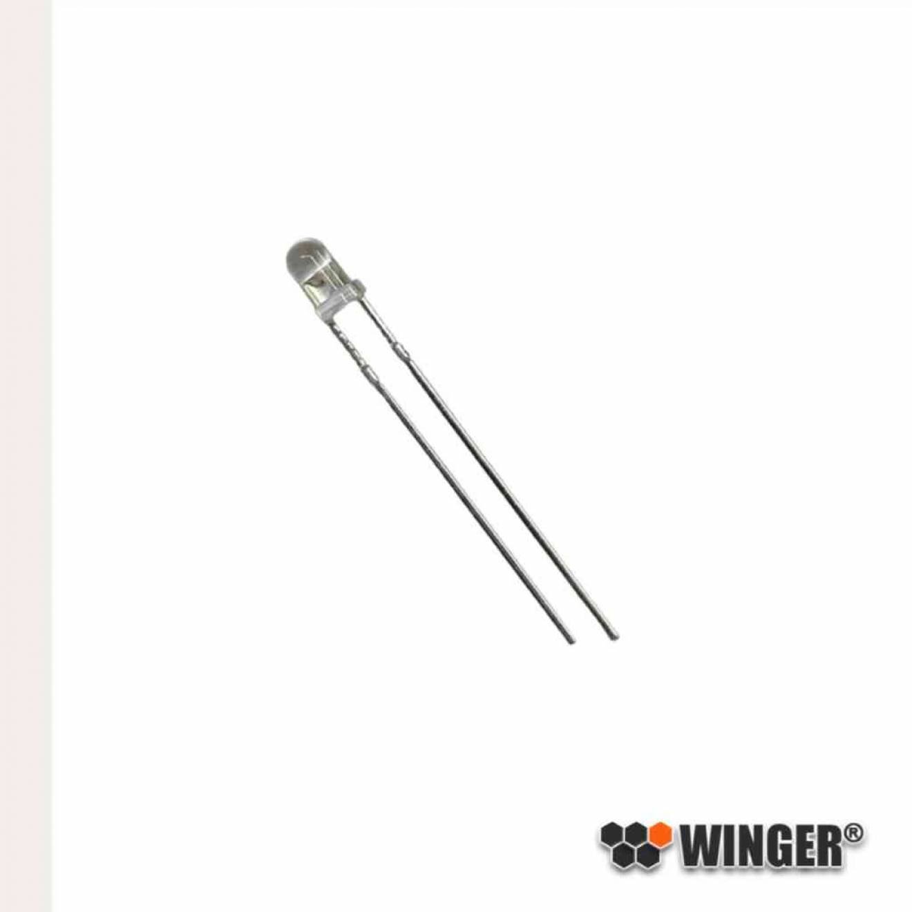 LED 3mm neutralweiß WIDE 10.000mcd WEBNW10-CW