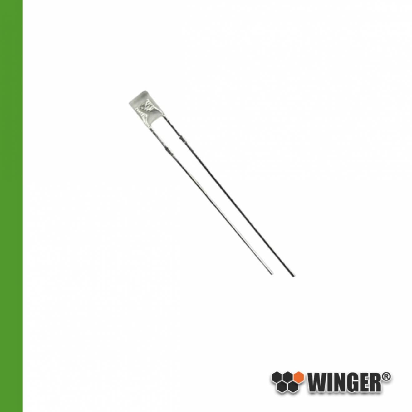 LED rechteckig 3x2 grün diffus 2.300mcd WEHGN03-DM