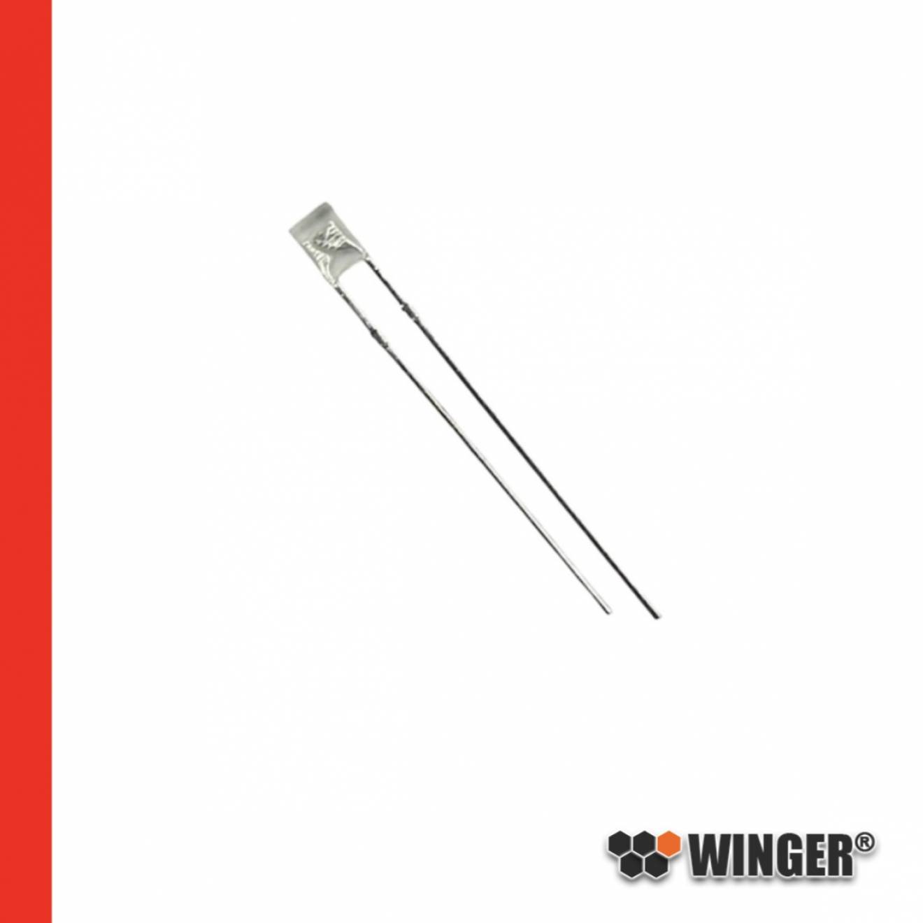 LED rechteckig 3x2 rot diffus 600mcd WEHRD01-D1M