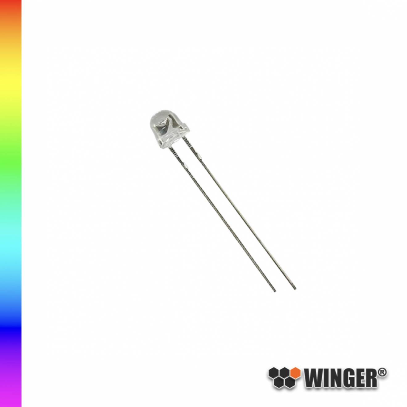 LED Strawhat de 4,8mm Rainbow (cambiando) WEDRGB02-UM