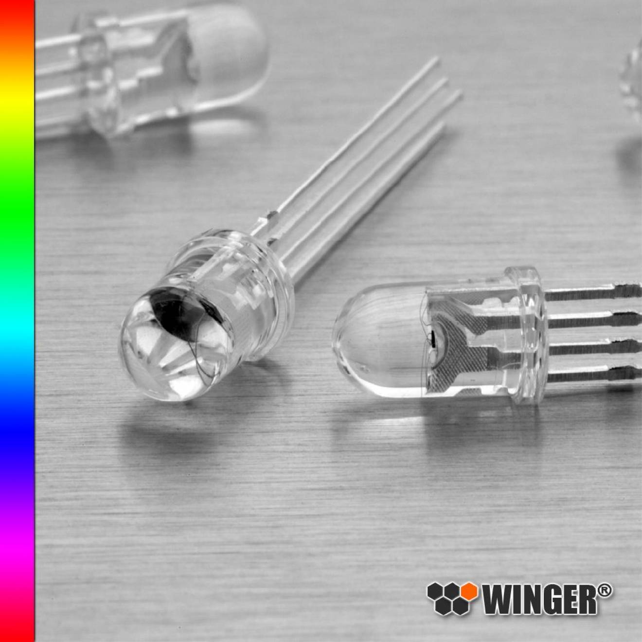 RGB LED 5mm diffus 4-Pin gemeinsame Kathode Stückzahl wählbar D2 