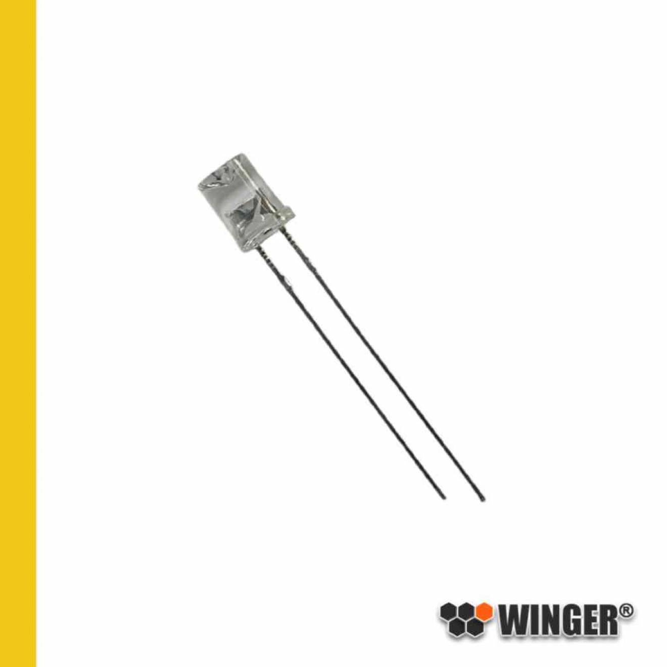 LED 5mm radial beam yellow (amber) 600mcd WEEYE01-RM