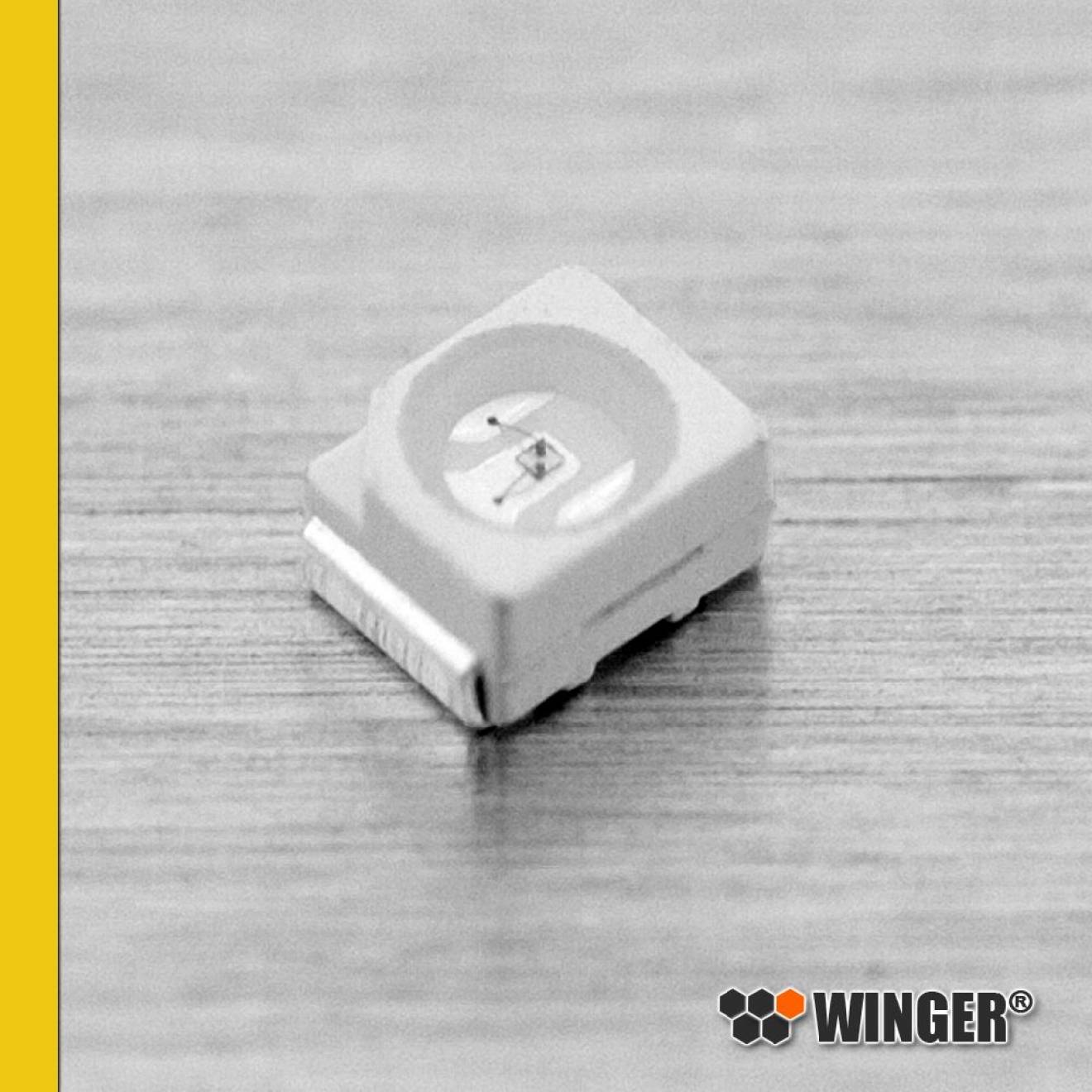 LED SMD serie PLCC2 amarillo (ámbar) 1lm WEQYE01-C2M
