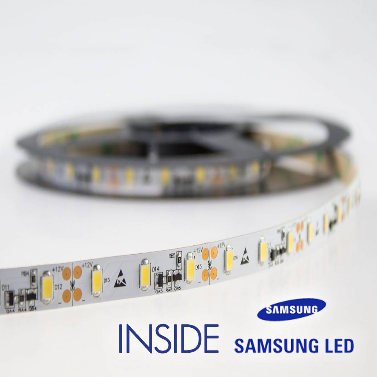 Tira LED HighCRI PRO 12V de SOLAROX® con LEDs Samsung blanco 6000K - 20cm