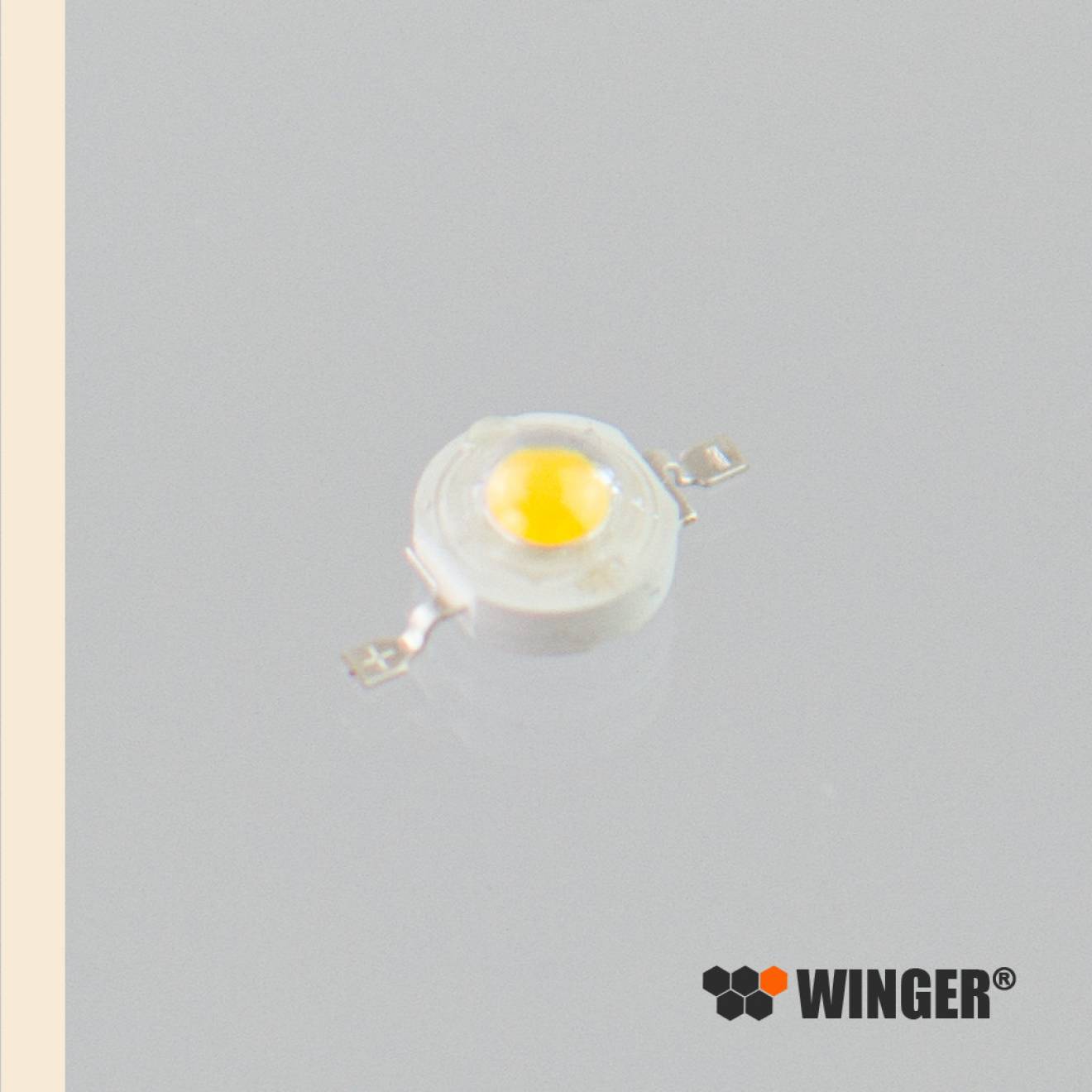 WINGER® WEPWW3-E1 Power LED Emitter warmweiß (2.800 - 3.400K) 3W - 230lm
