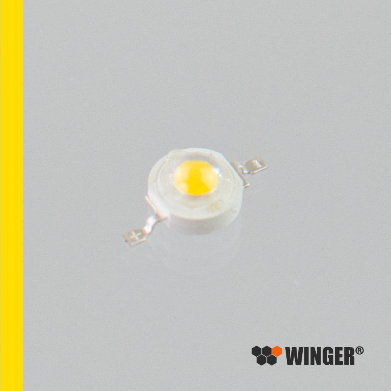 Emisor de Power LED WINGER® WEPYE3-E1 amarillo (590nm) de 3W - 90lm