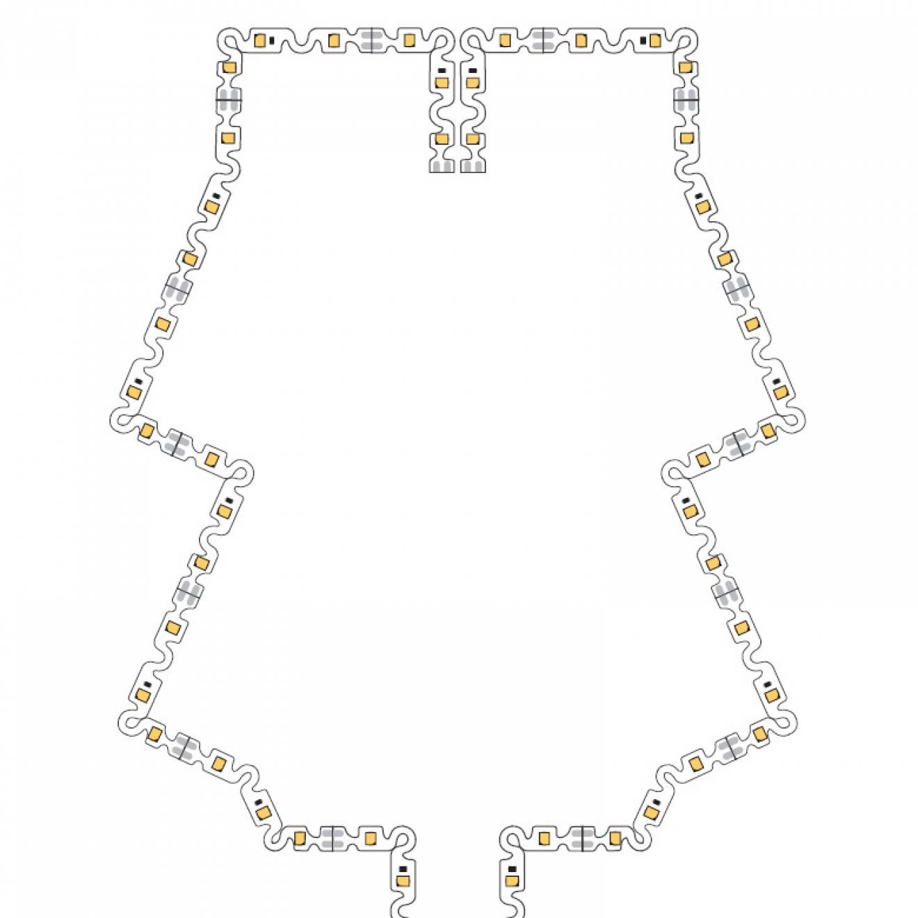 SOLAROX® ZigZag LED Bande blanc chaud 3.000K - rouleau de 5m