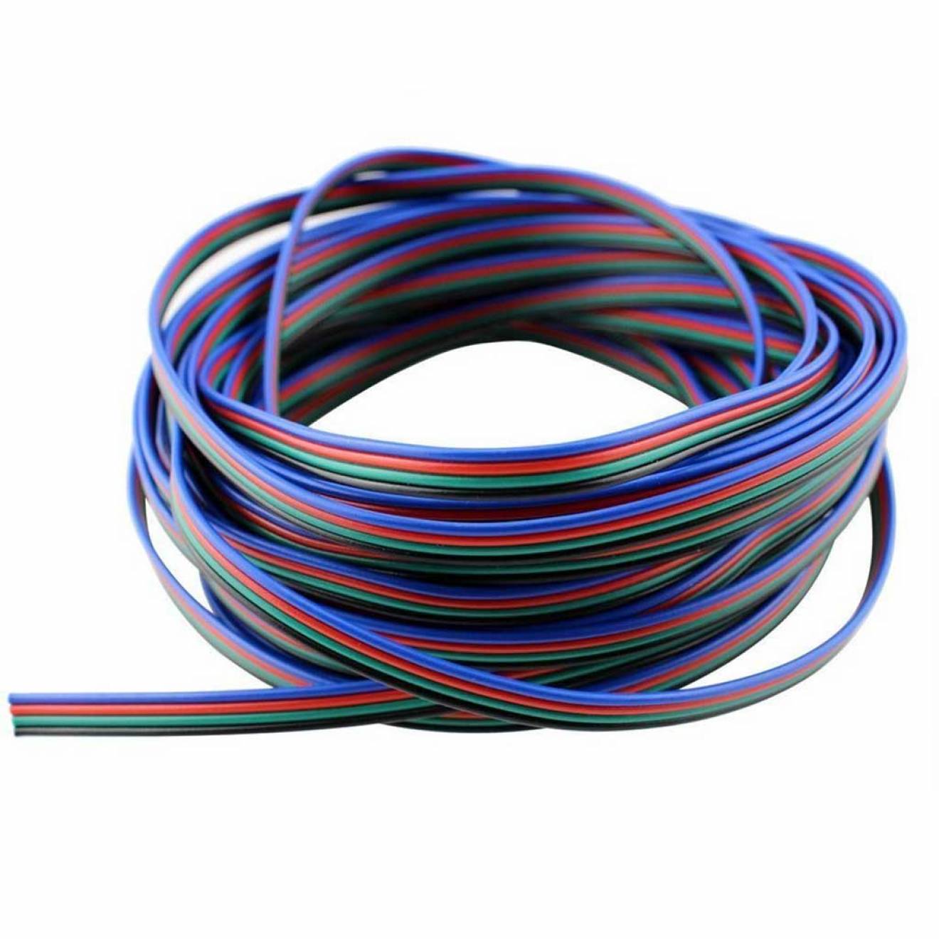 Flachbandkabel Meterware 4x0,5mm² für RGB LED Streifen, 3,13 €