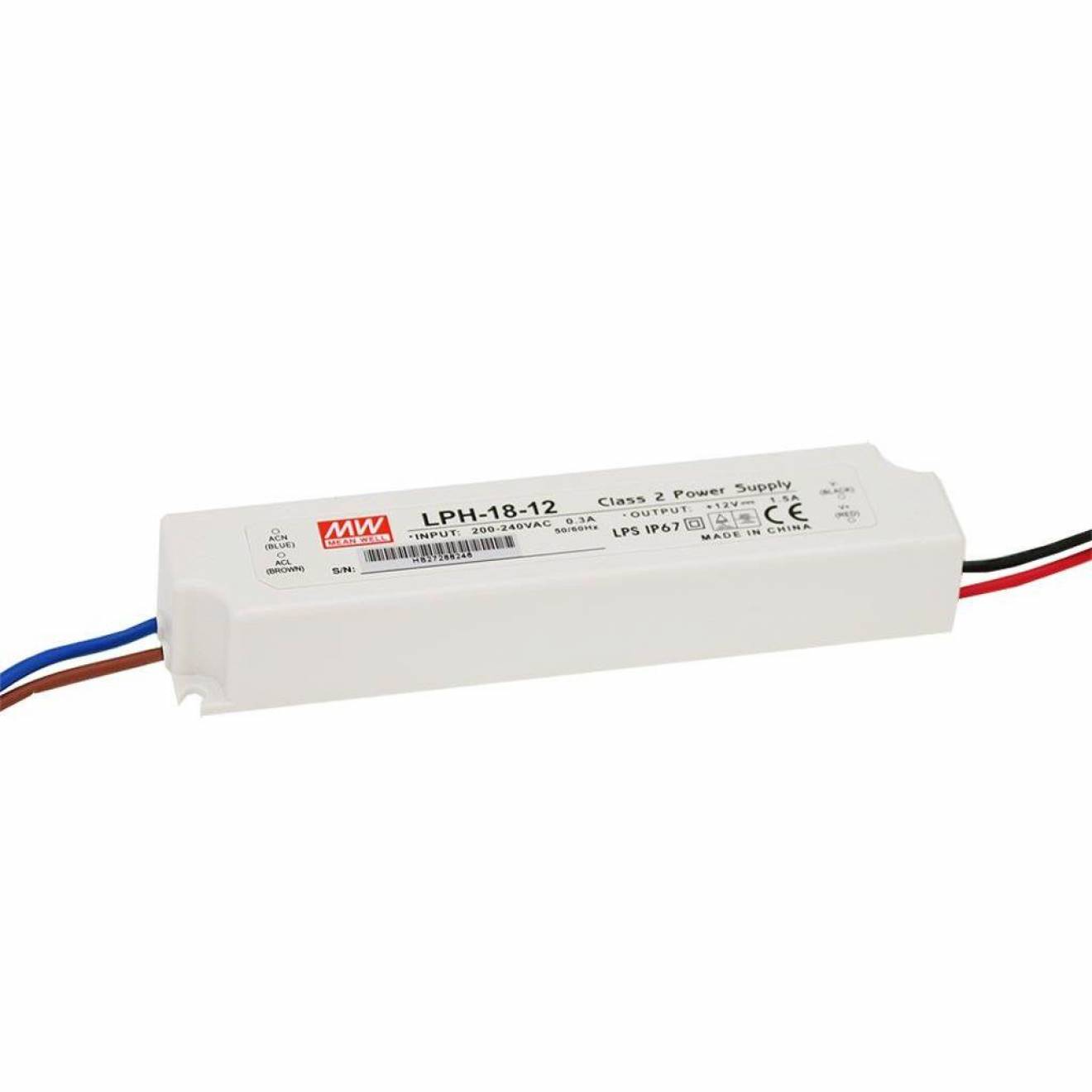 LED-Schaltnetzteil LPH-18-24 24V 0,75A 18W für Innen- und Außenanwendung
