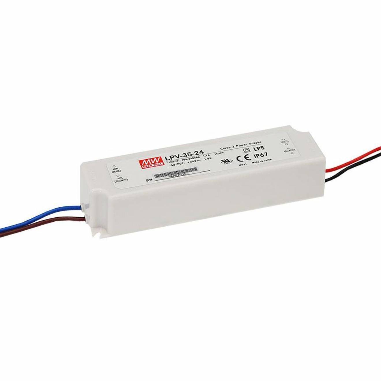 LED-Schaltnetzteil 12V 3A 35W für Innen- und Außenanwendung