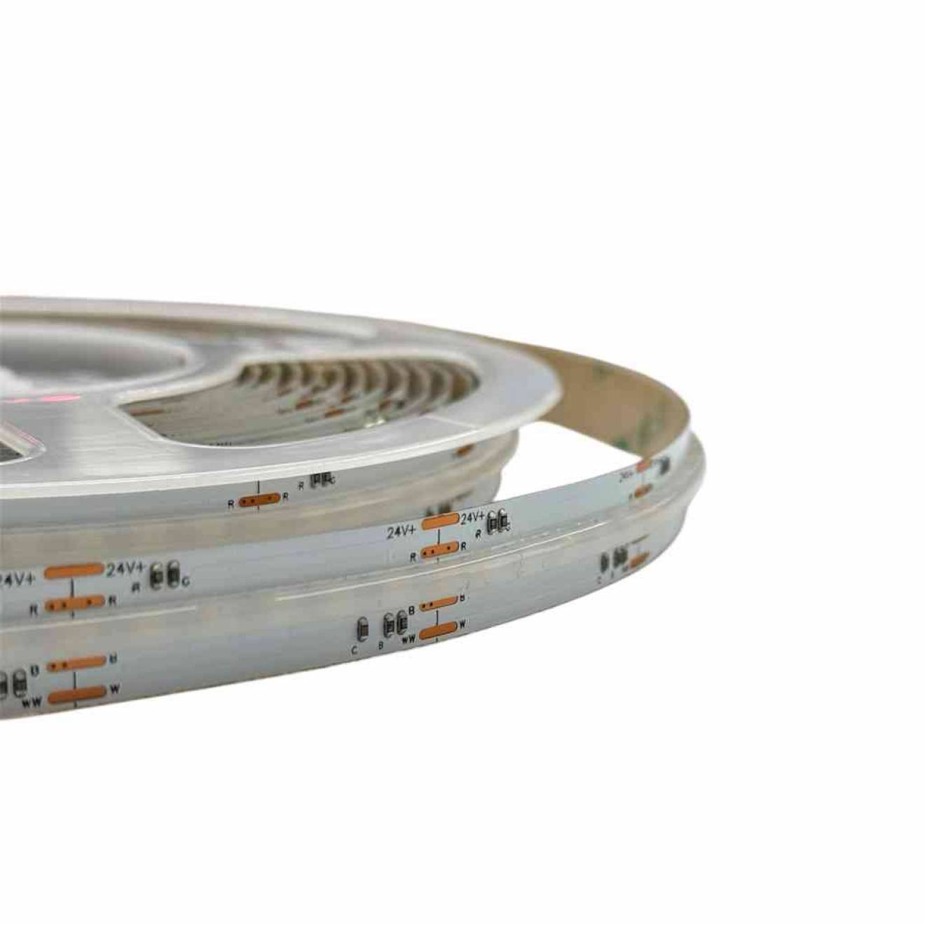 SOLAROX® 24V RGB+CCT Oneline COB LED Streifen 5m-Rolle