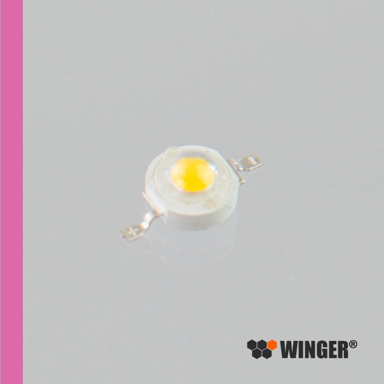 WINGER® WEPPN3-E1 Power LED Emitter pink 3W - 100lm