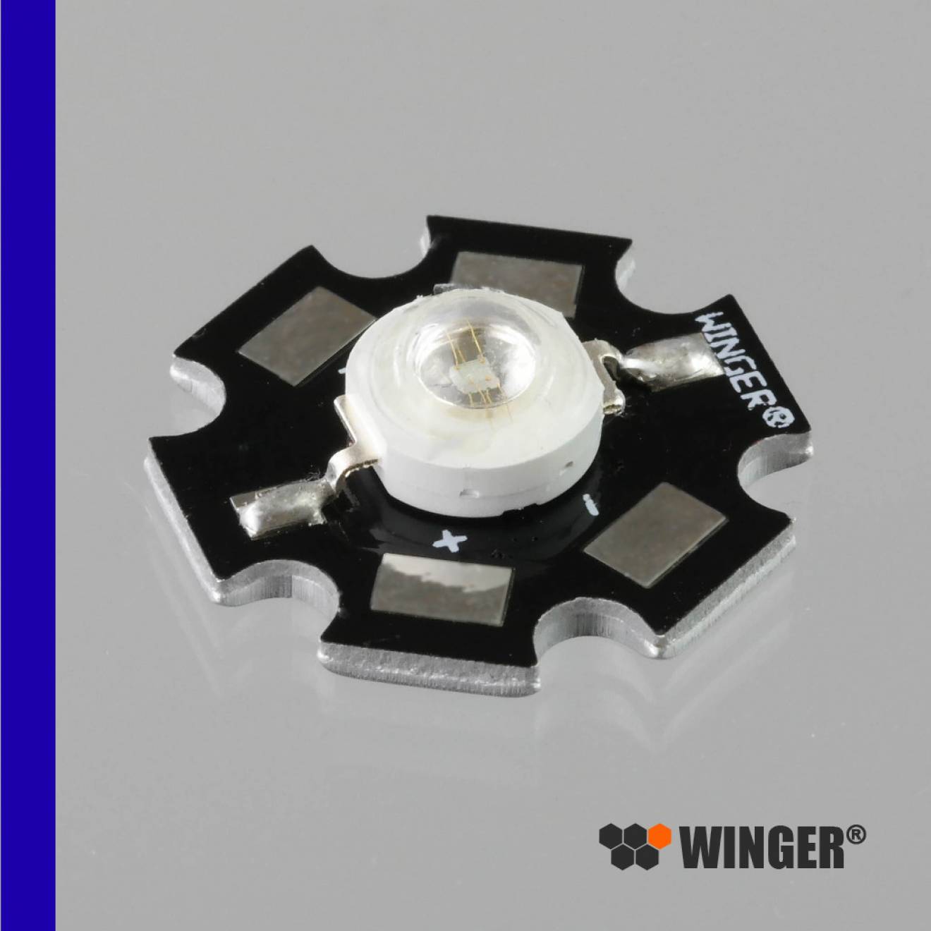 WINGER® WEPRB3-S1 Power LED Star royalblau (450nm) 3W - 35lm