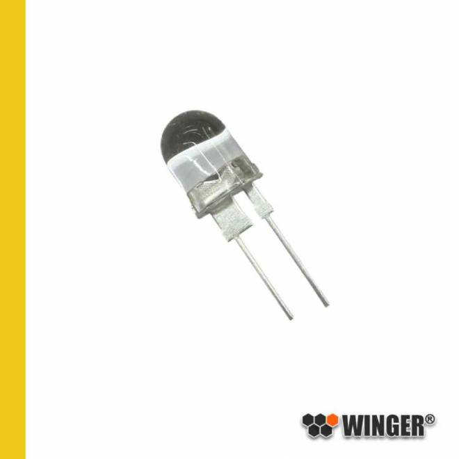 LED 10mm gelb (amber) 8 Lumen WEGYE08-CW