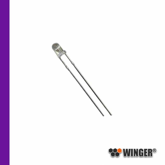 LED 3mm UV (Schwarzlicht) 40mW WEBUV01-CS