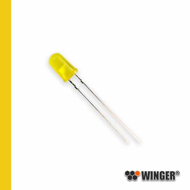 LED 5mm gelb (amber) blinkend diffus