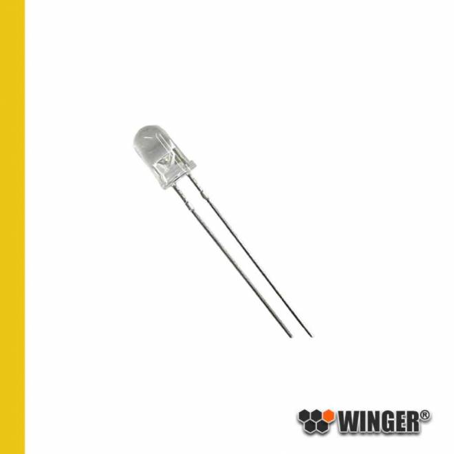 12V-LED 5mm jaune (ambre) 2.500mcd WESYE03-CS