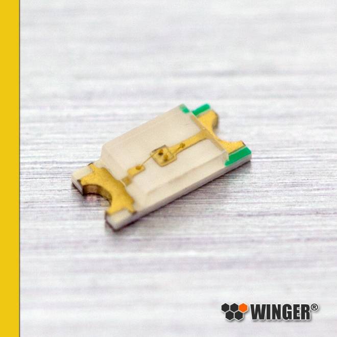 LED SMD serie 1206 amarillo (ámbar) 150mcd WEOYE01-C2M