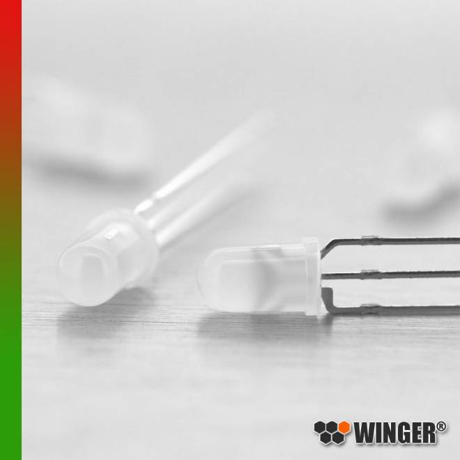 DUO LED 5mm rouge/verte diffuse a. c. WEERG01-D1M