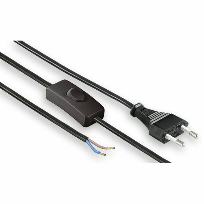 Netzkabel mit Schalter, lose Kabelenden