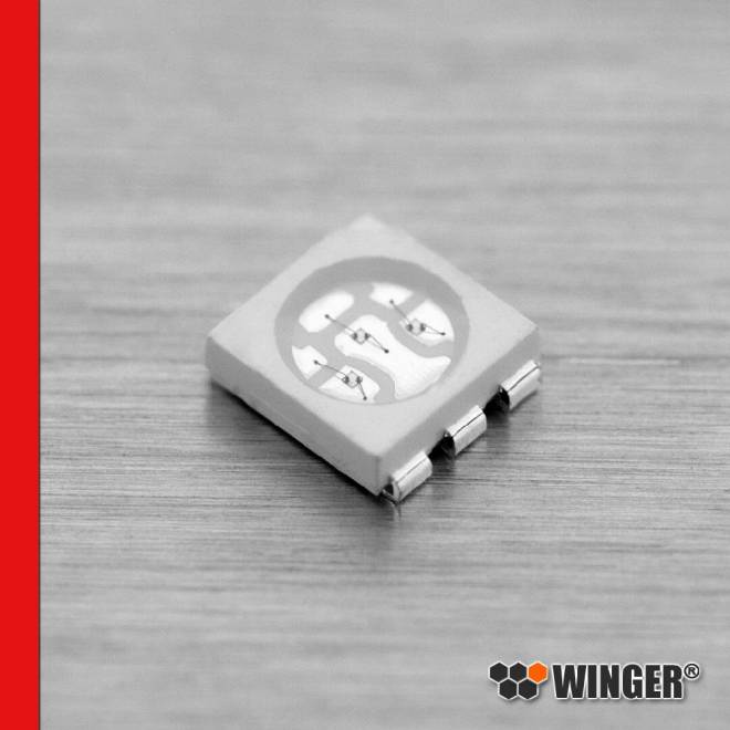 LED SMD Forme PLCC6 rouge 2,5lm WERRD03-CM