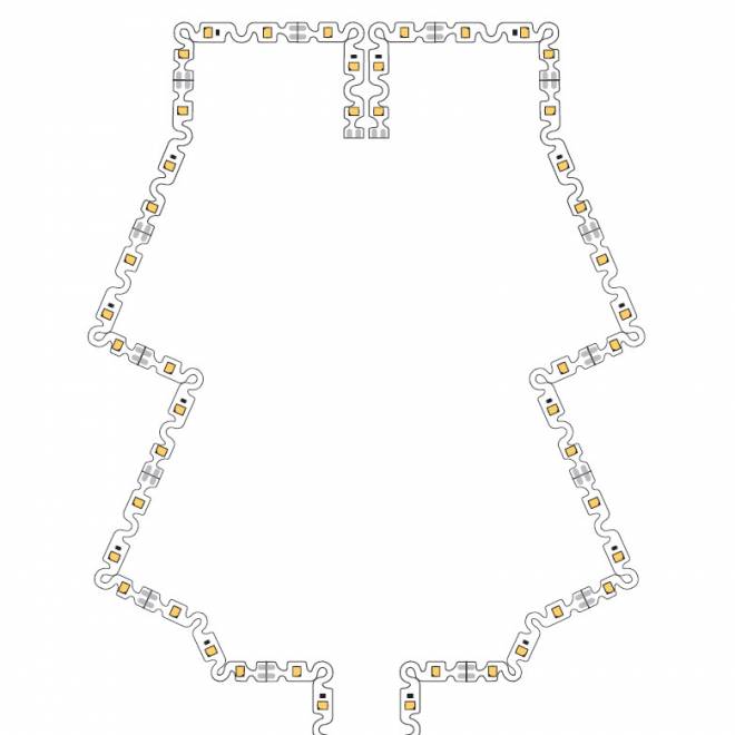 SOLAROX® ZigZag LED Bande blanc chaud 3.000K - rouleau de 5m