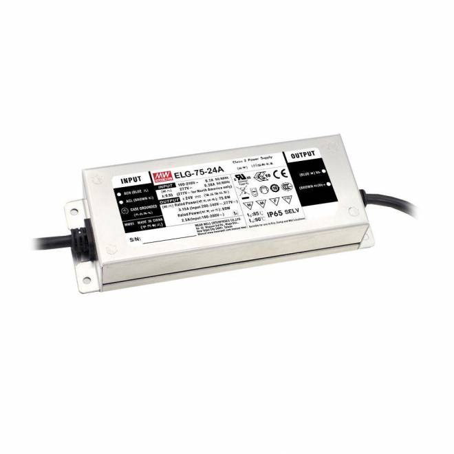 Source d'alimentation LED 24V 3,15A 75W pour l'intérieur et l'extérieur