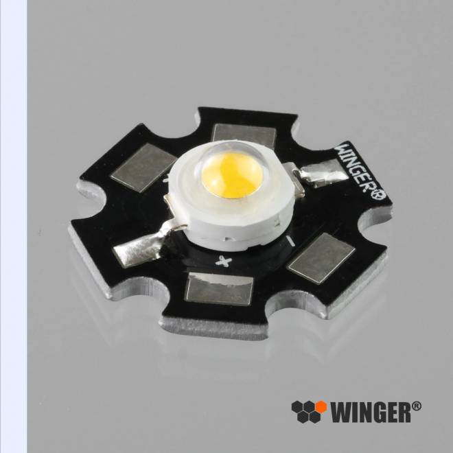 WINGER® WEPCW1-S1 Power LED Star cold white (12000K) 1W - 90 Lumen