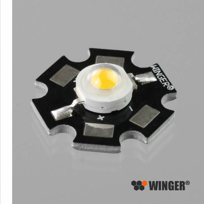 WINGER® WEPW1-S1 Power LED Star weiß (6.500K) 1W - 95 Lumen