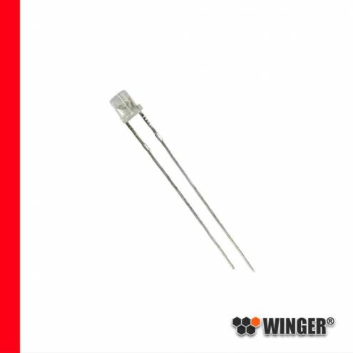 Flat Top LED 3mm rouge diffuse 580mcd WEBRD01-IM