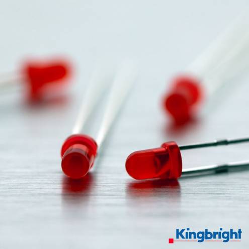 LED 3mm rouge clignotante diffuse L-36BID