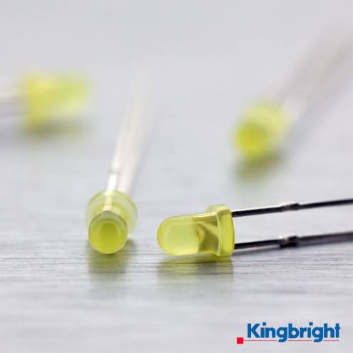 LED 3mm jaune (ambre) clignotante diffuse L-36BYD