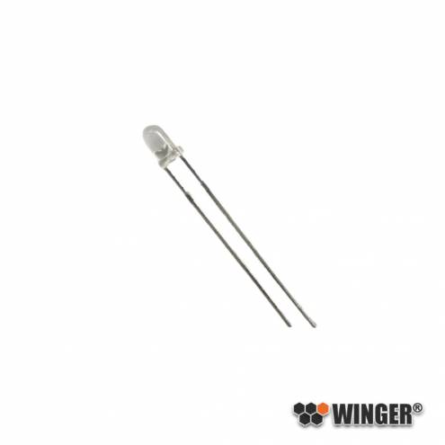 LED 3mm blanche diffuse 6.100mcd WEBCW03-DW