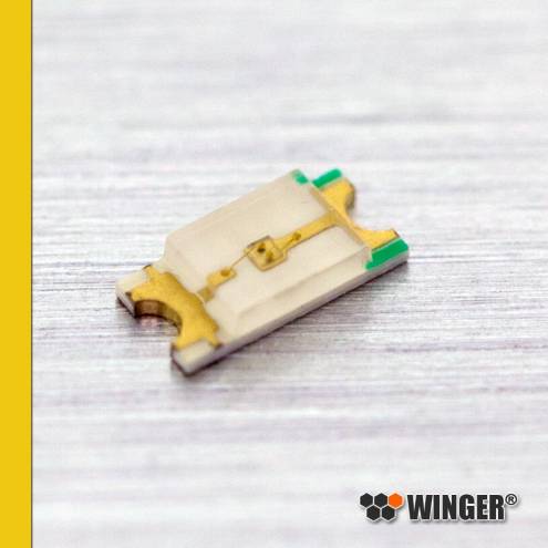 LED SMD Forme 1206 jaune (ambre) 150mcd WEOYE01-C2M