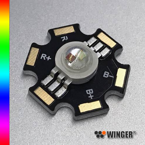 Power LED Star WINGER® WEPRGB3-S1 RGB de 3W