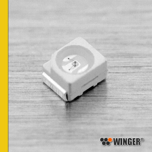 LED SMD Forme PLCC2 jaune (ambre) 1lm WEQYE01-C2M