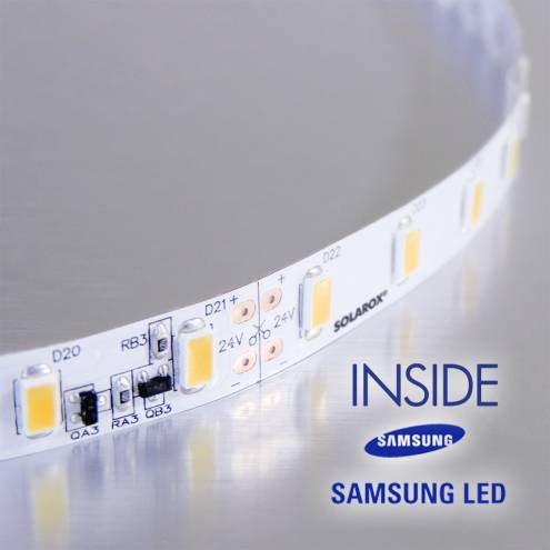 Bande LED 12V SOLAROX® HighCRI Slim 5mm blanc chaud 2.700K - 50cm